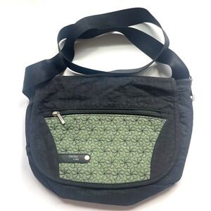 Ameribag Crossbody Multipocket Nylon Travel Messenger‎ Bag Floral 11x8x3"